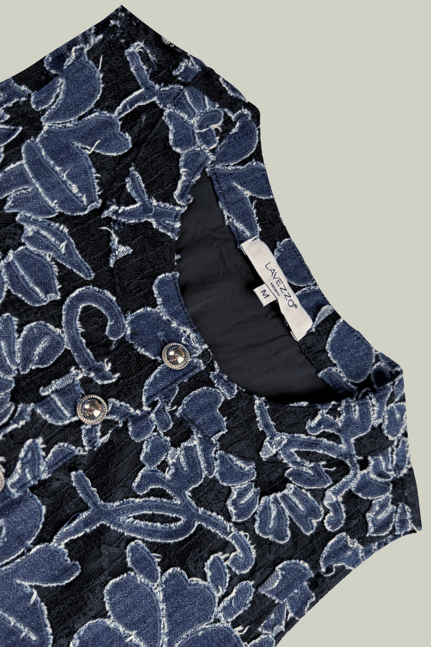 Abito jacquard in denim