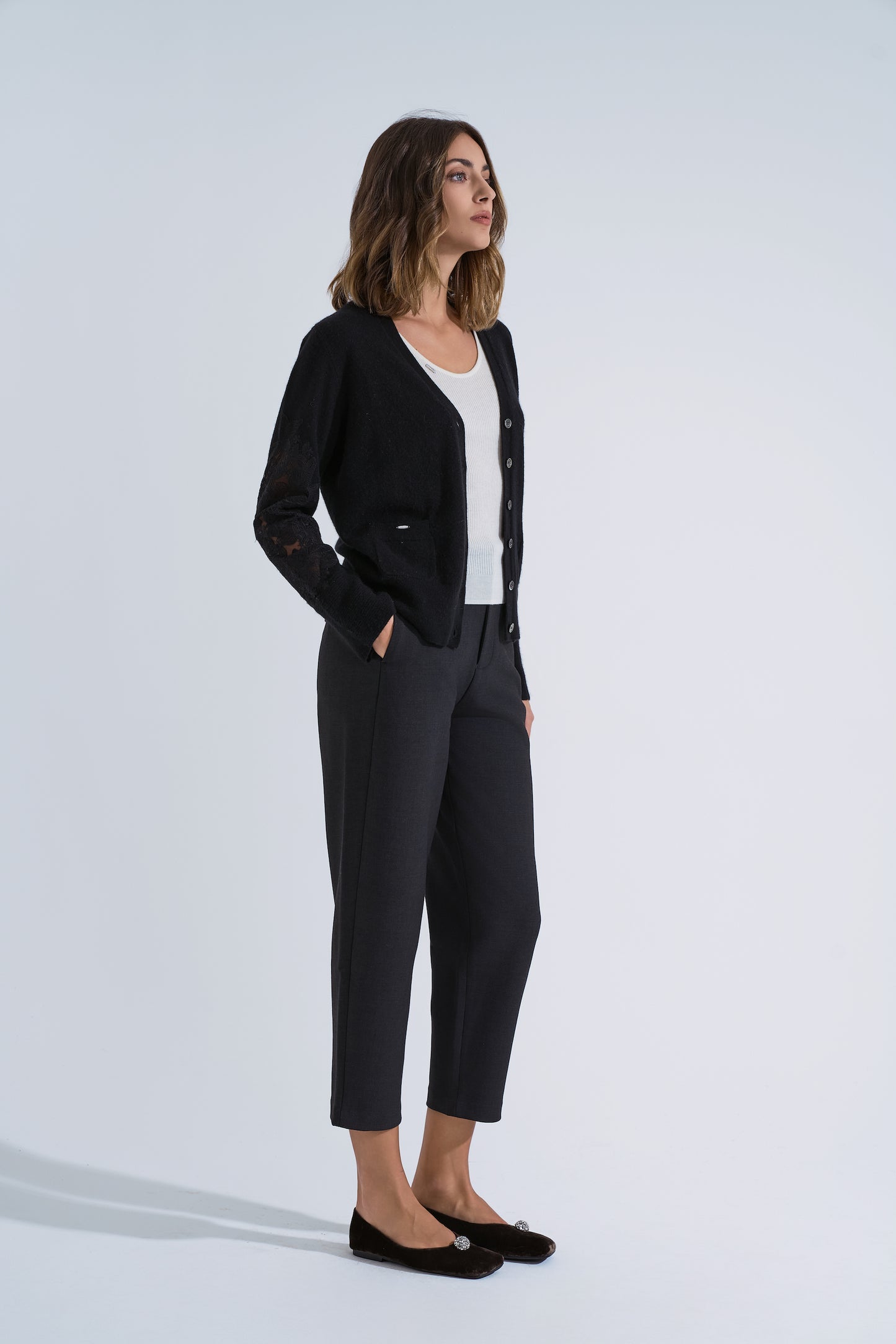 Pantalone classico alla caviglia