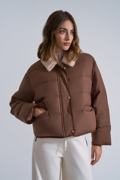 Short down jacket