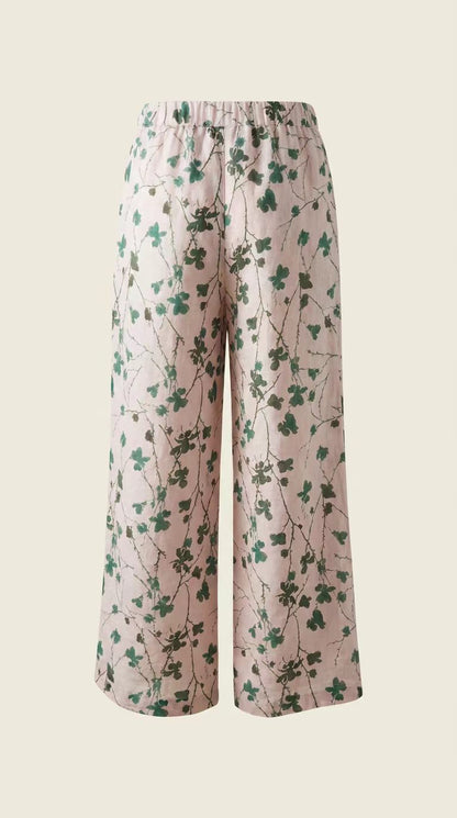 Verde Rigoglioso · Pantaloni Dritti in Lino