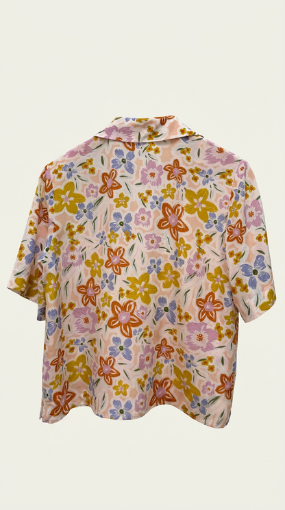 LAVEZZO Blusa in Seta Pesante Acquerello d’Estate