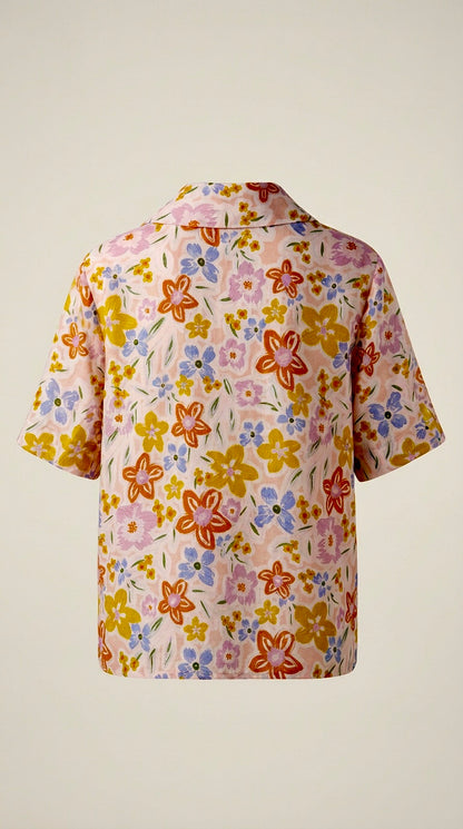 LAVEZZO Blusa in Seta Pesante Acquerello d’Estate
