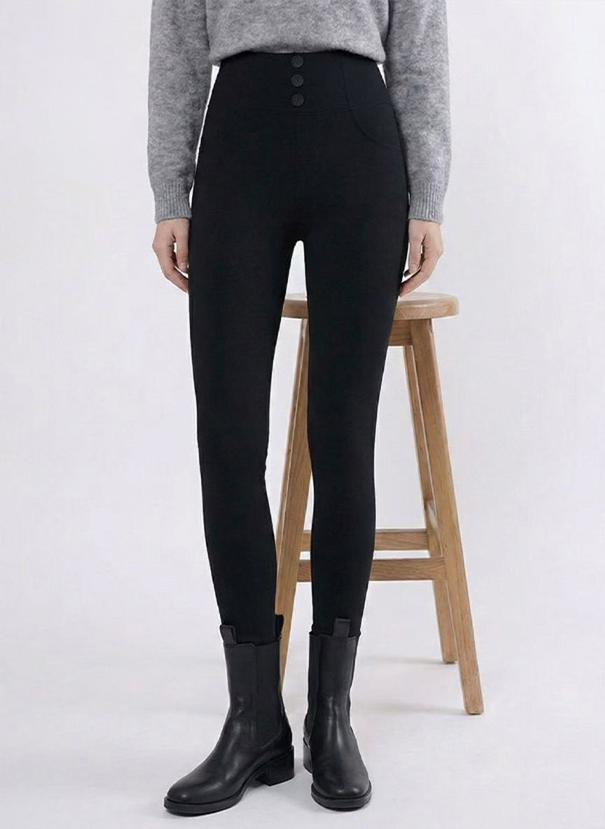 Leggings termici snellenti foderati in pile