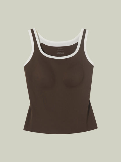 Two-tone layered tank top