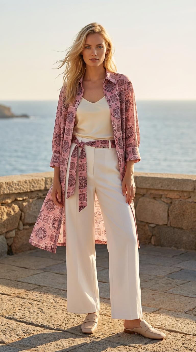 LAVEZZO Abito Chemisier Jacquard “Palazzo Rosa”