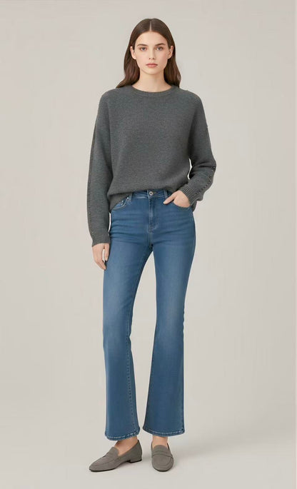  Cashmere sweater with pearl embellishment
