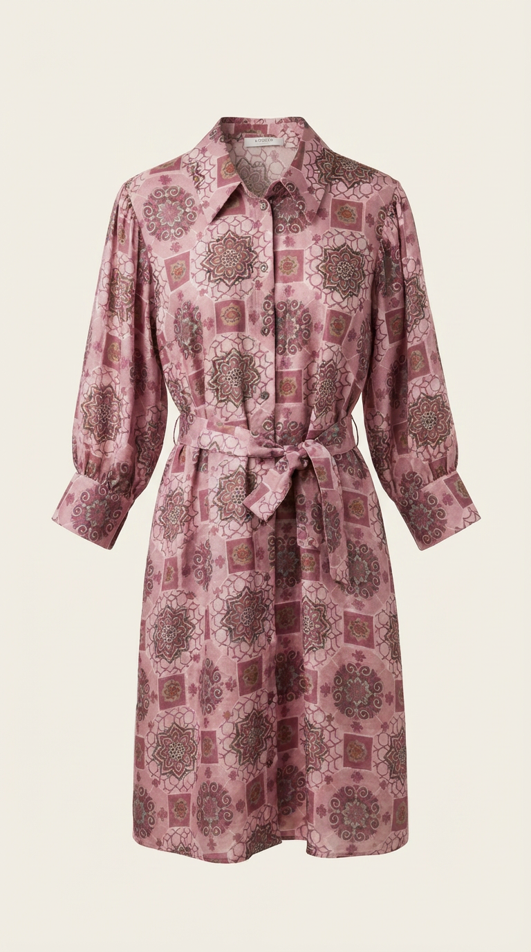 LAVEZZO Abito Chemisier Jacquard “Palazzo Rosa”