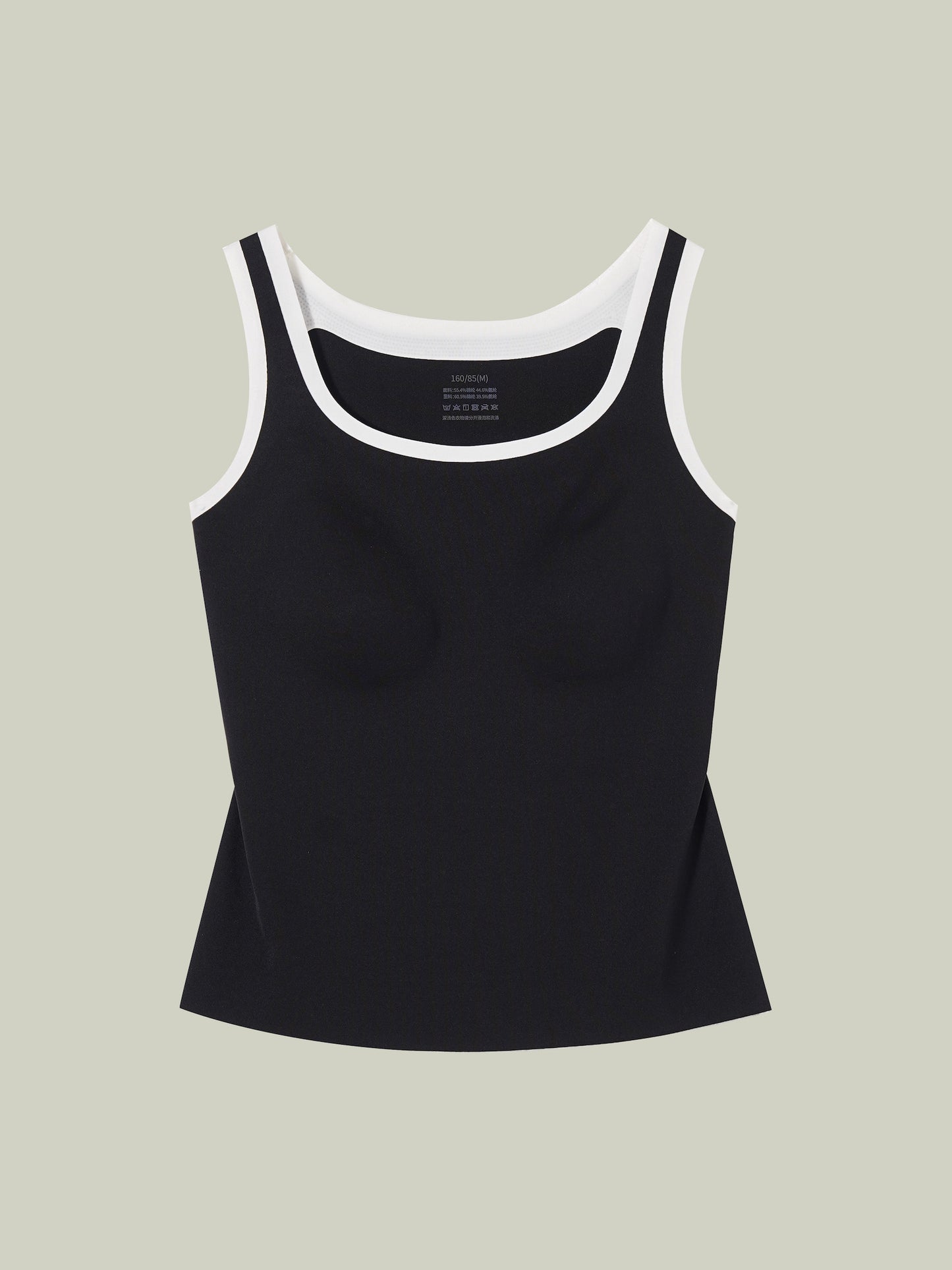 Two-tone layered tank top