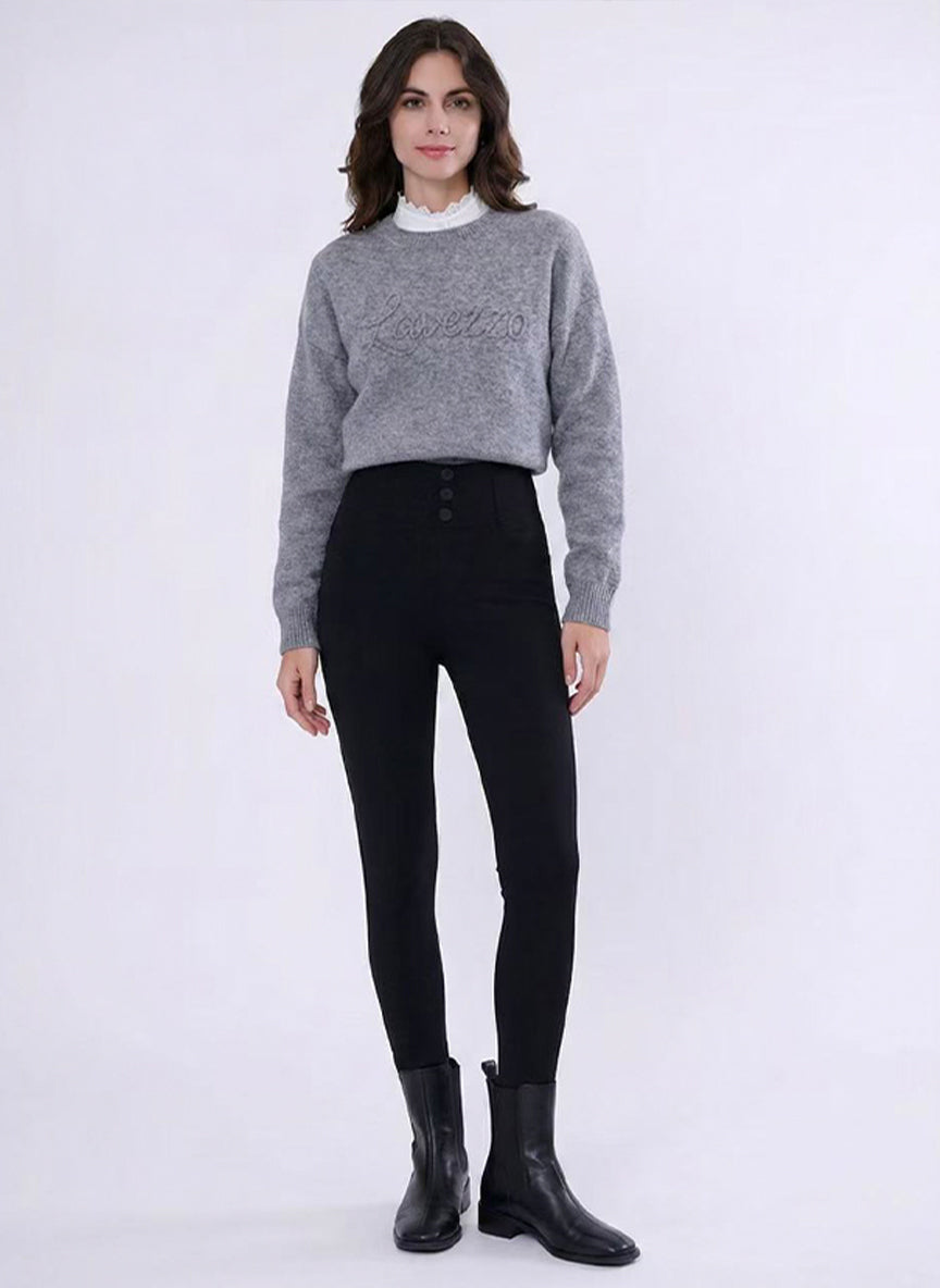 Leggings termici snellenti foderati in pile