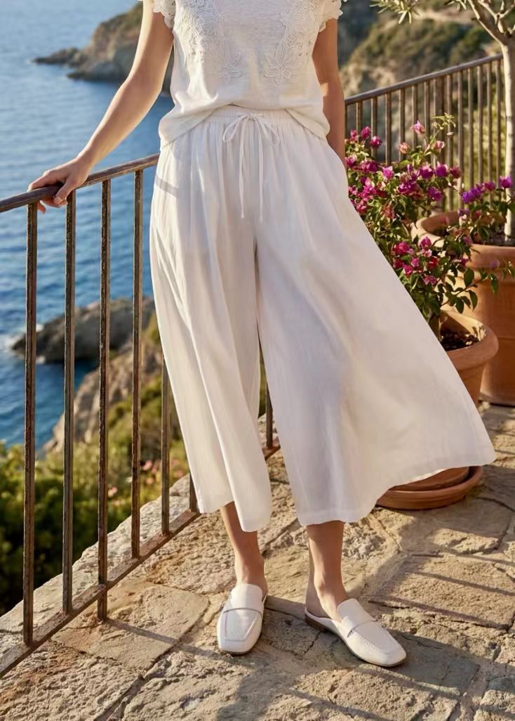 100% Linen · Capri Skirt Pants