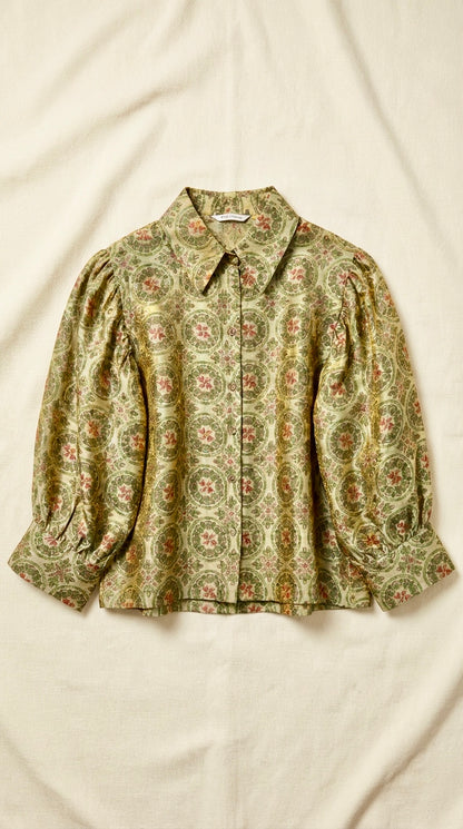 Vintage Palace Sleeve Cropped Shirt