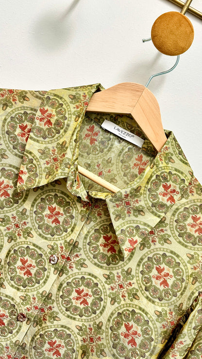 Vintage Palace Sleeve Cropped Shirt
