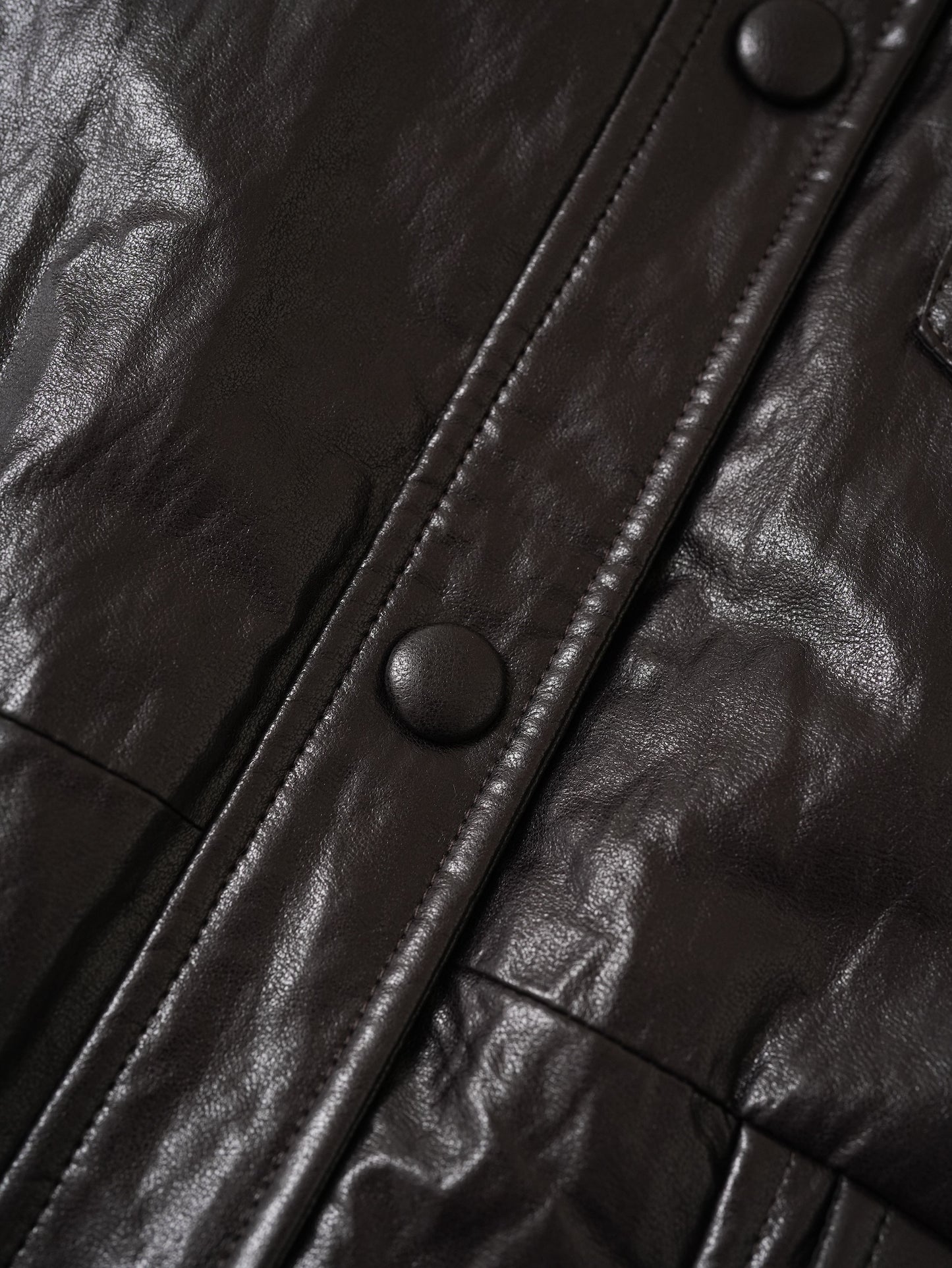 Piumino ecopelle cerata e shearling toscana