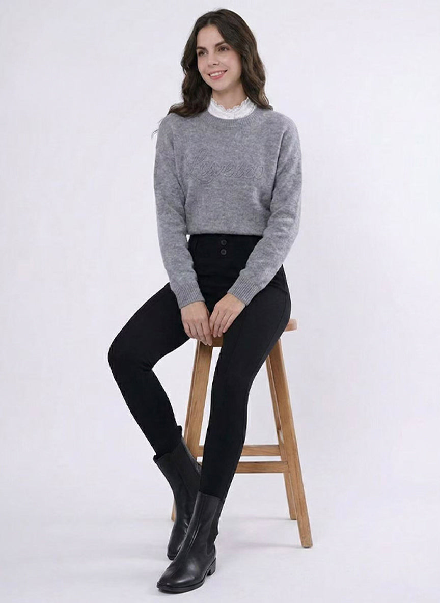 Leggings termici snellenti foderati in pile