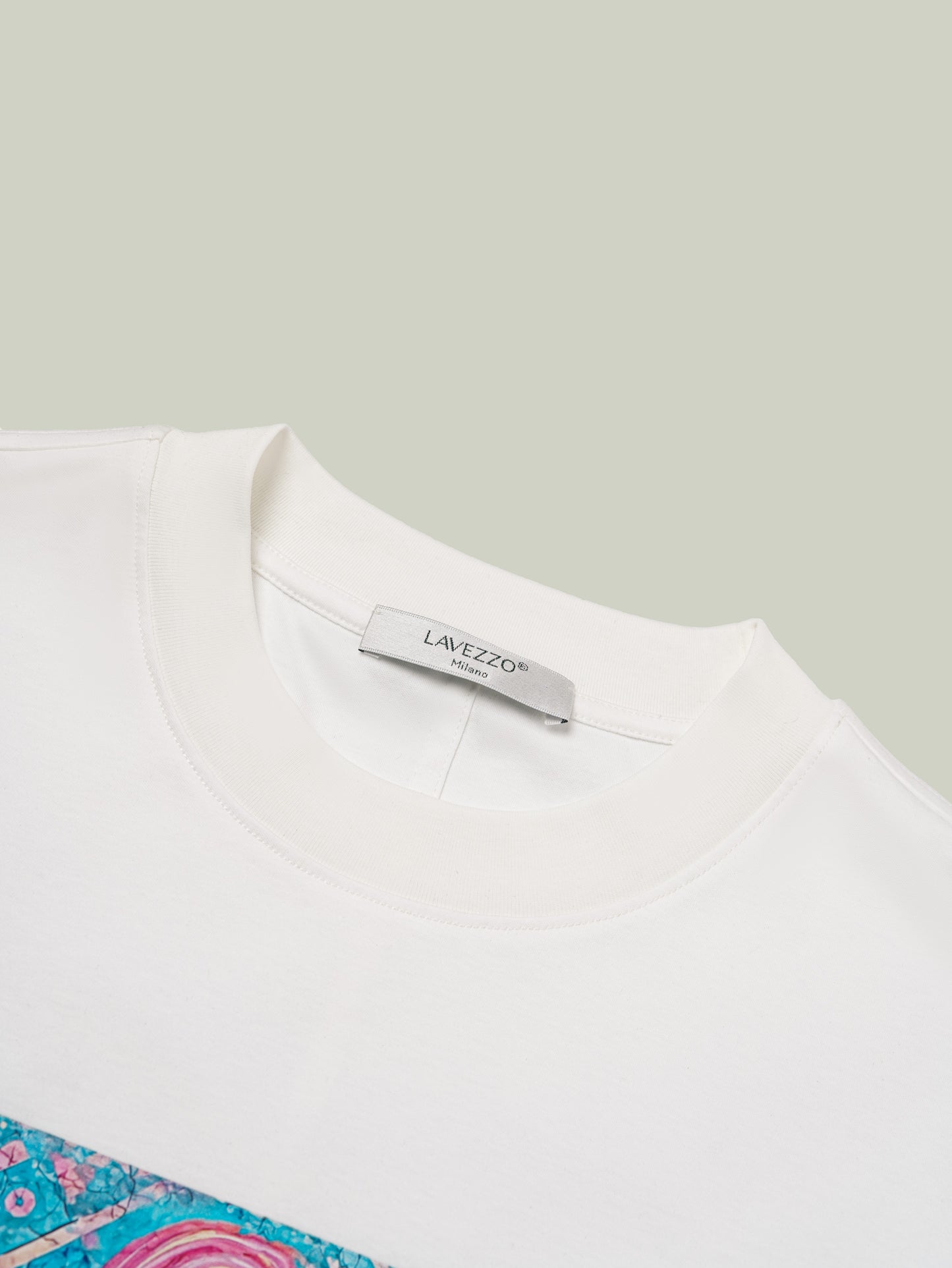 T-shirt in cotone mercerizzato con cavallo acquerello Sardegna