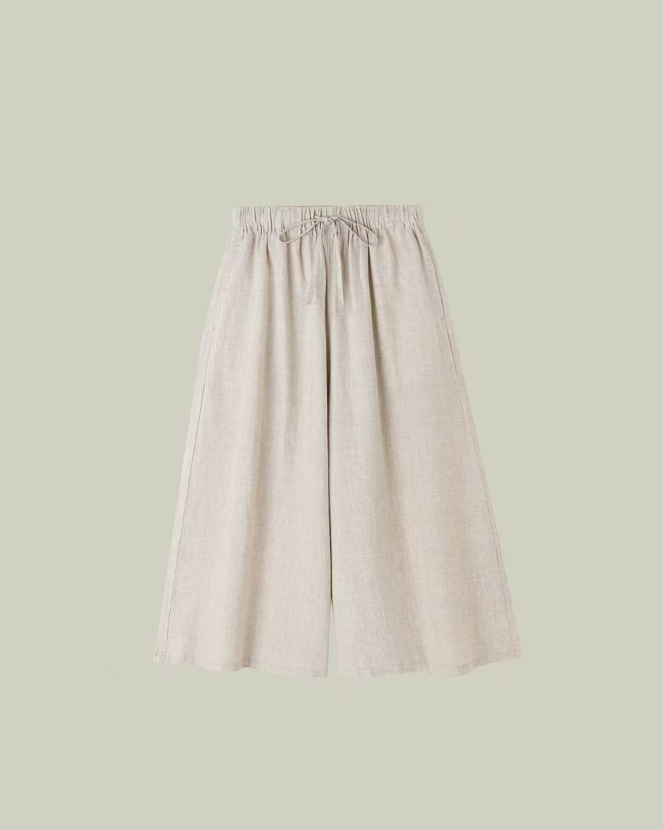 100% Linen · Capri Skirt Pants