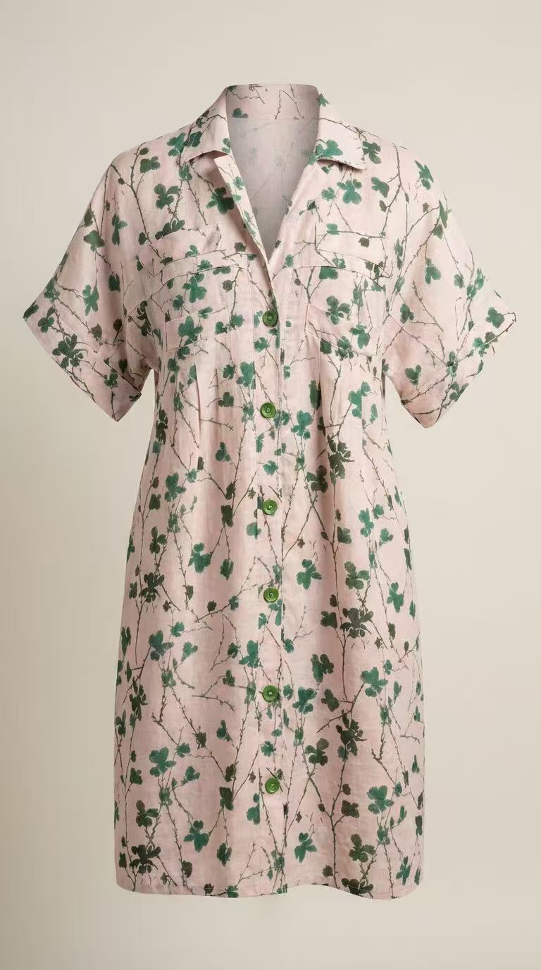 Vigne Selvatiche · Abito Camicia in Lino Pesante