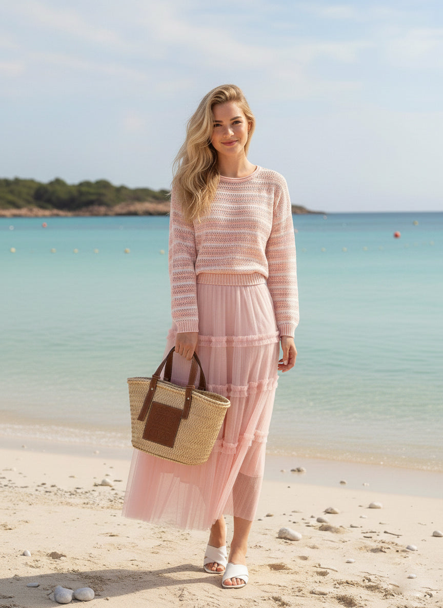 Washi Blend Open-Knit Sweater