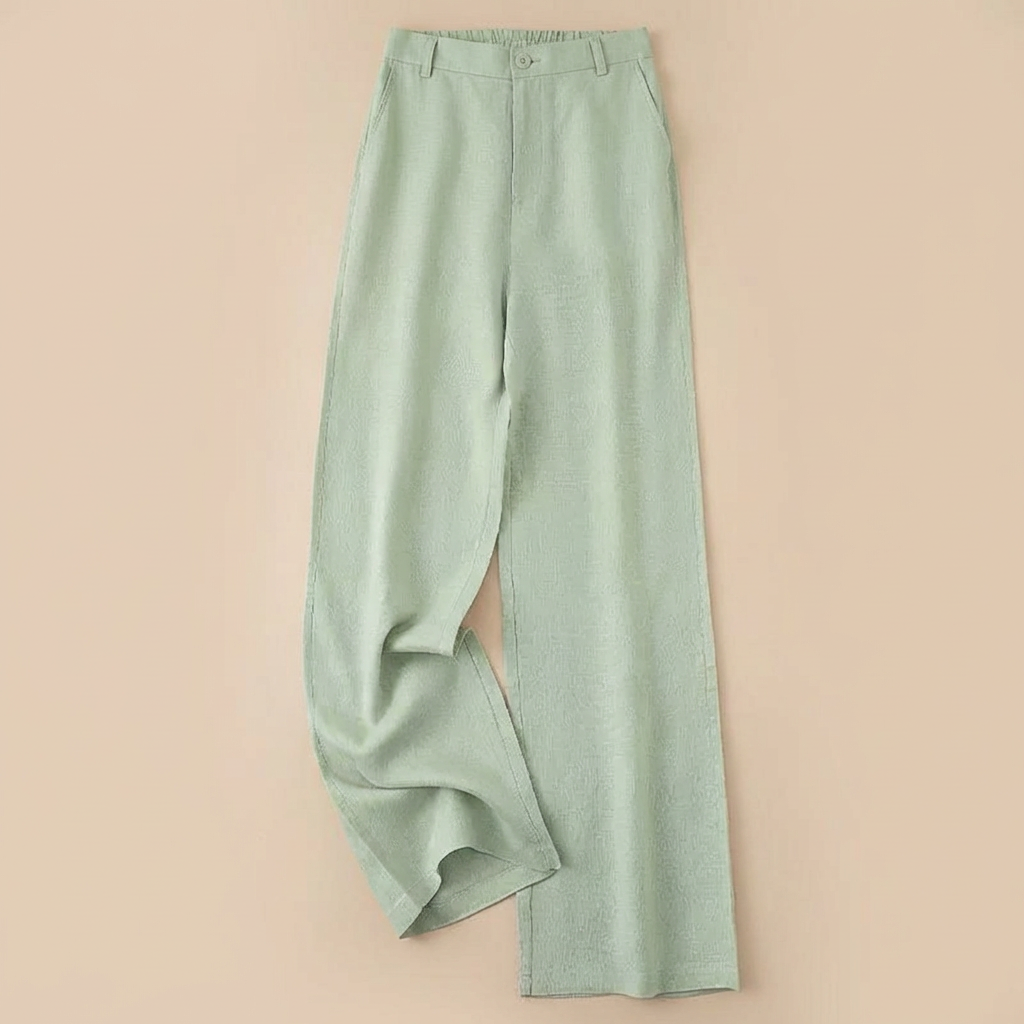 Linen Straight-Leg Trousers