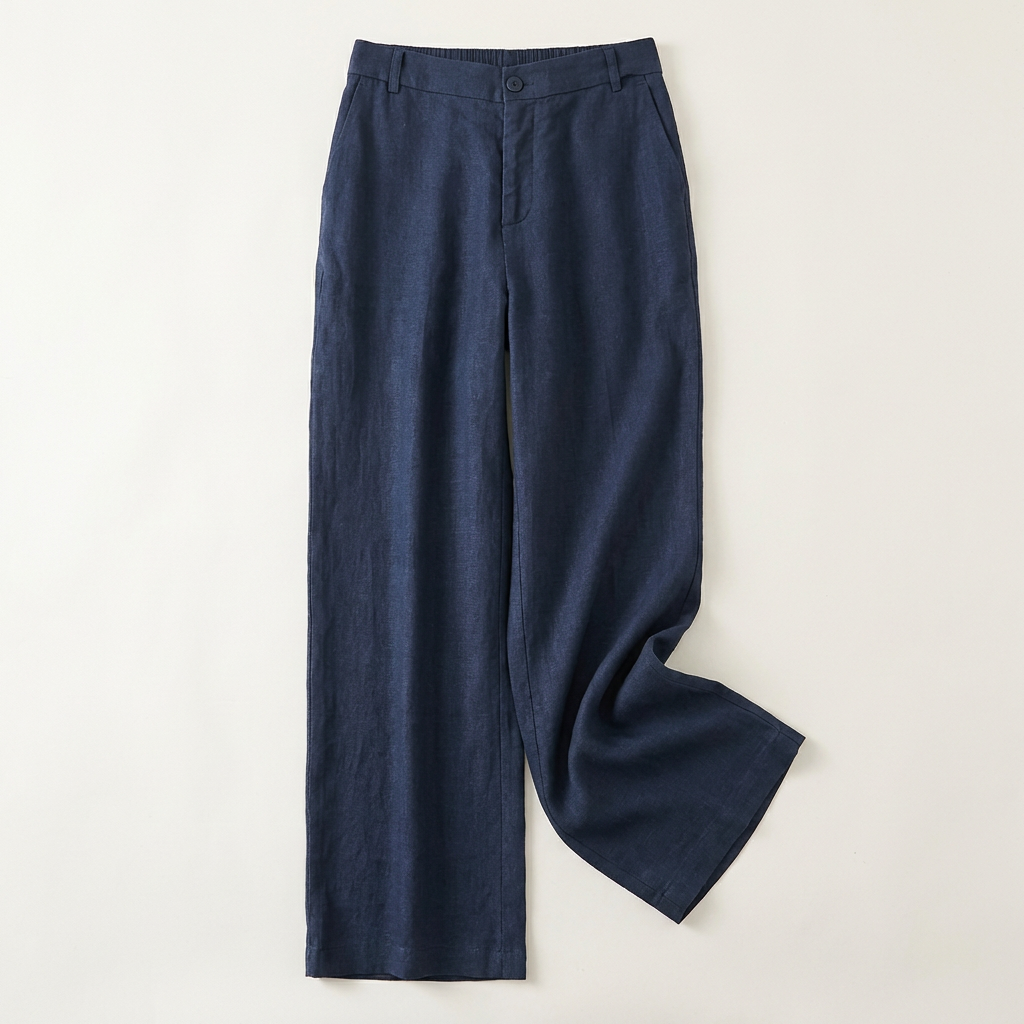 Linen Straight-Leg Trousers