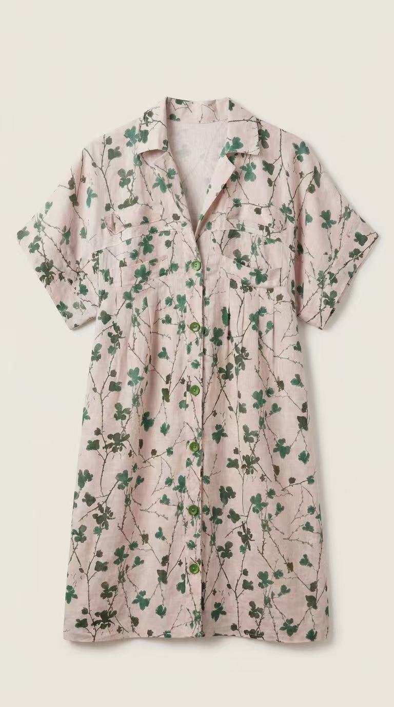 Vigne Selvatiche · Abito Camicia in Lino Pesante