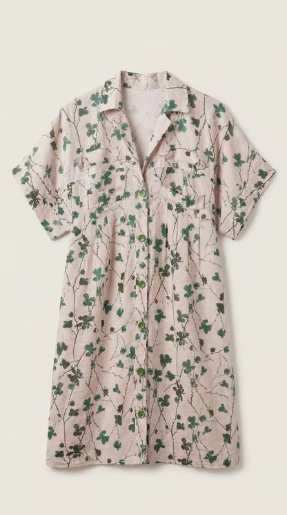 Vigne Selvatiche · Abito Camicia in Lino Pesante