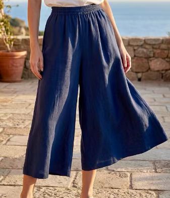 100% Linen · Capri Skirt Pants