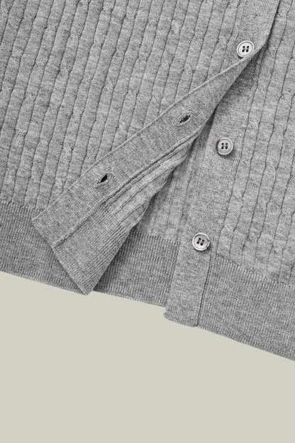 Cable knit cardigan