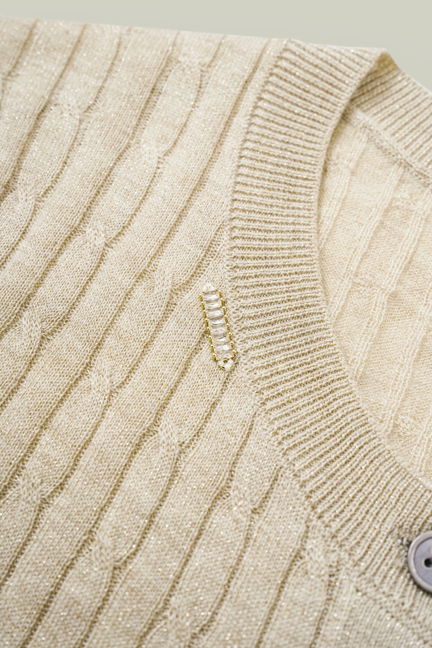 Cable knit cardigan