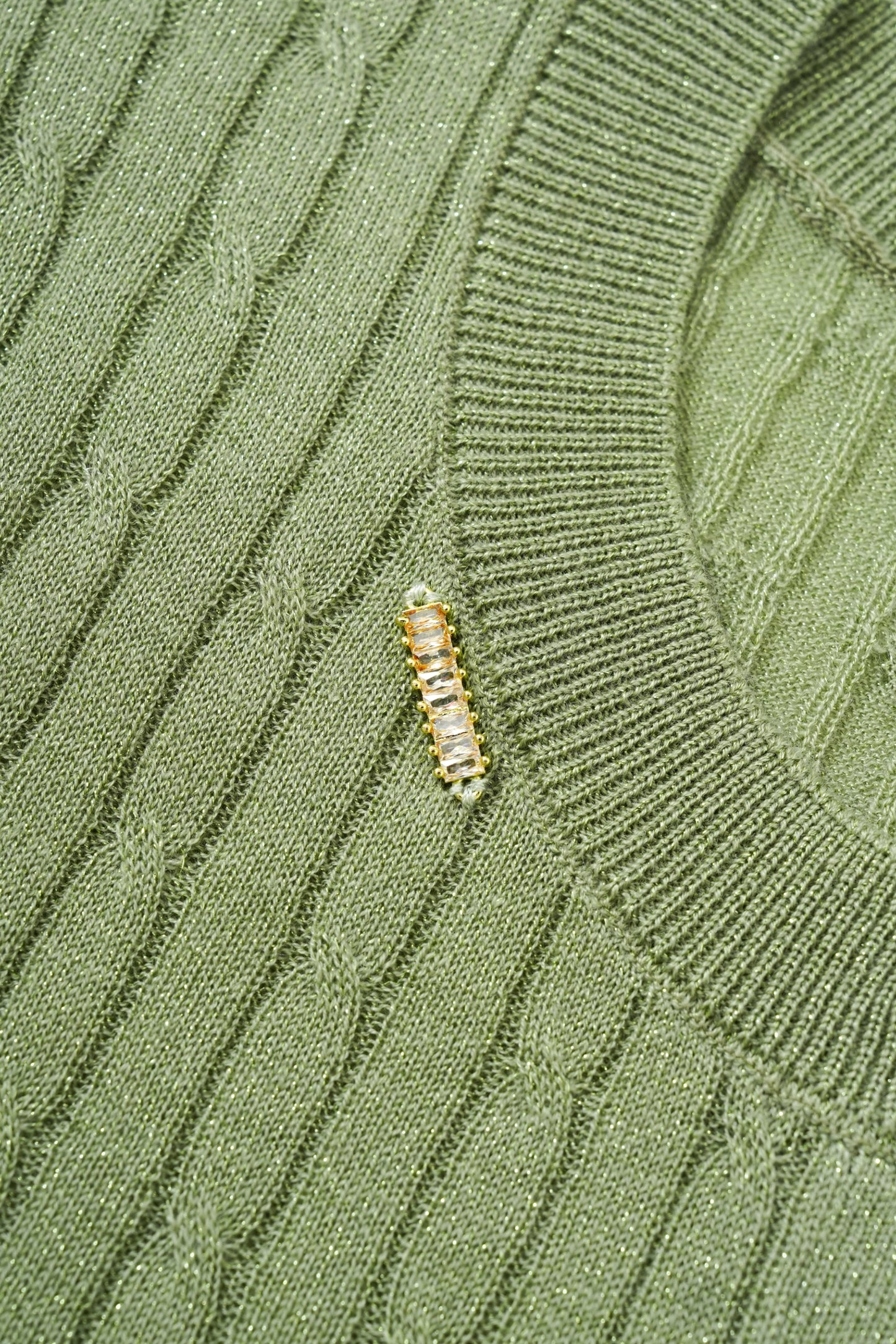 Cable knit cardigan