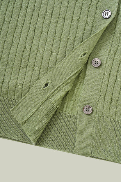 Cable knit cardigan