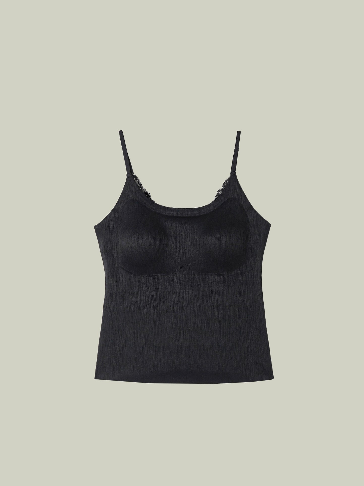 Top intimo in pizzo con micro-plissé testurizzato