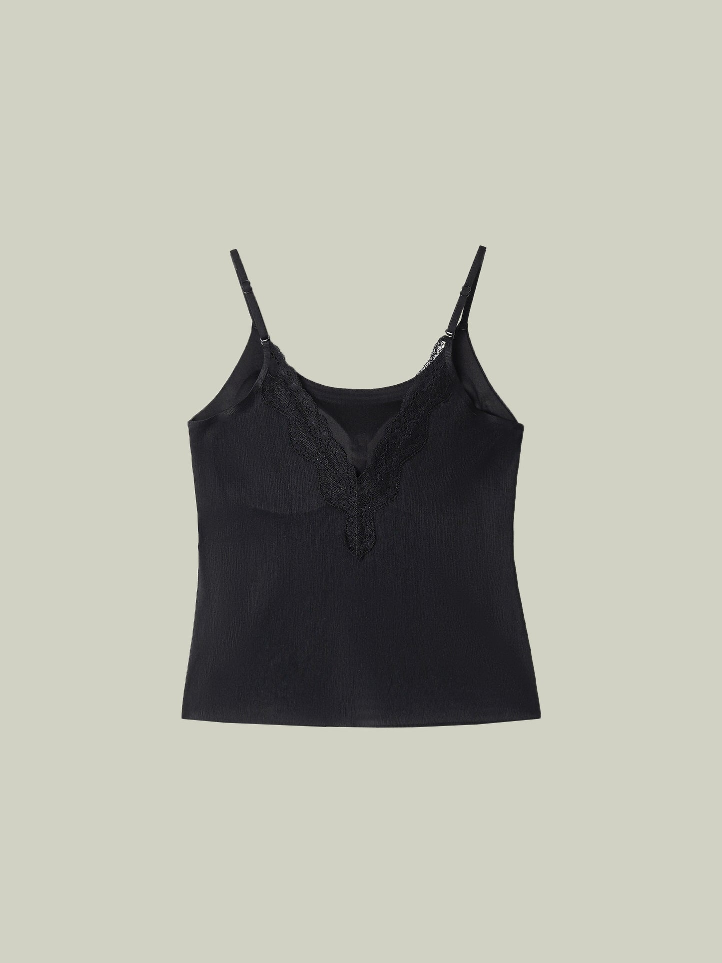 Top intimo in pizzo con micro-plissé testurizzato