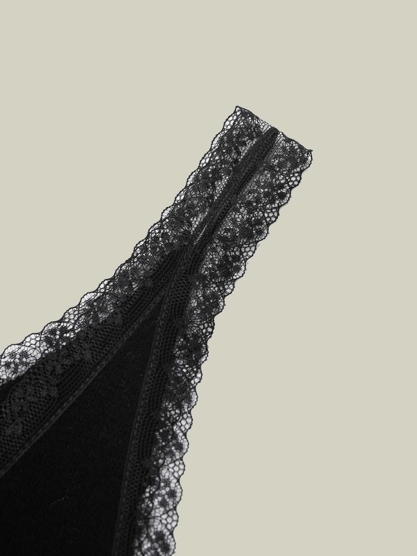  Merino wool lace-trim tank top