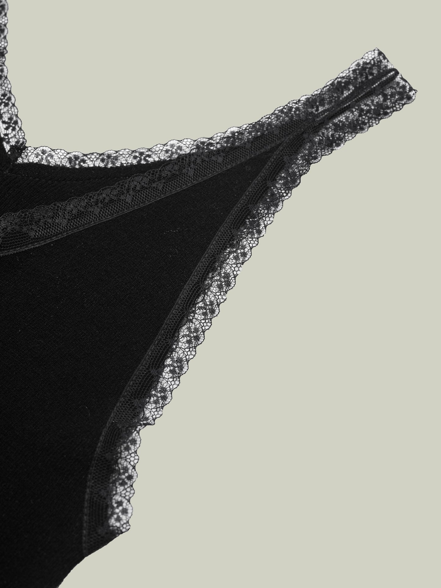  Merino wool lace-trim tank top