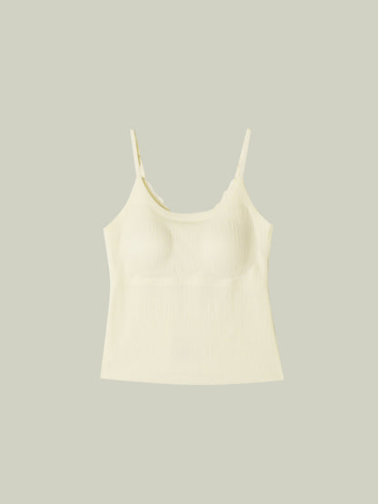 Top intimo in pizzo con micro-plissé testurizzato