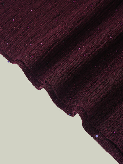  Starry texture wool Blend mock neck