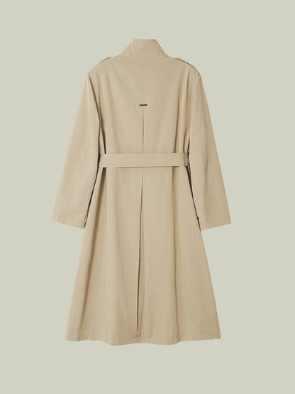 Trench coat con colletto alto