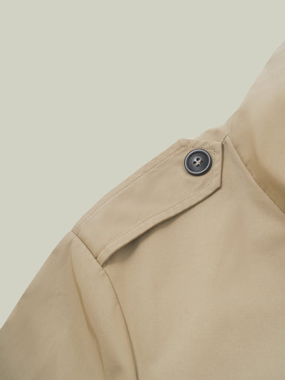 Trench coat con colletto alto
