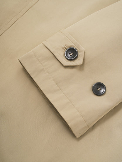 Trench coat con colletto alto