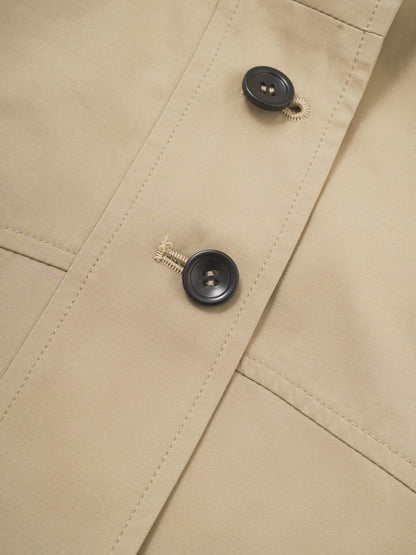 Trench coat con colletto alto