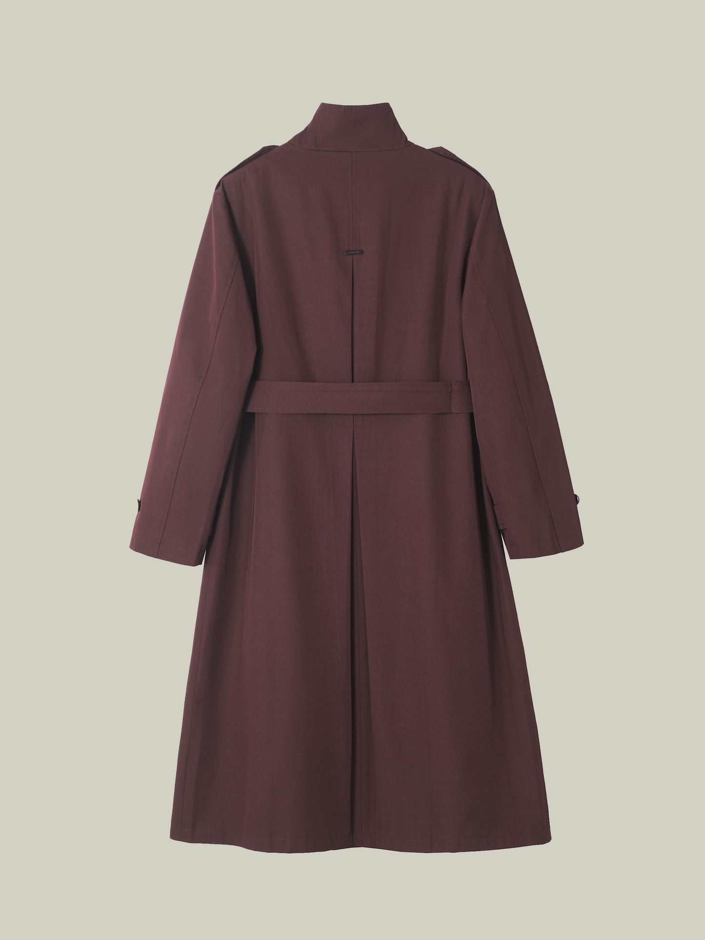 Trench coat con colletto alto