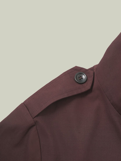 Trench coat con colletto alto