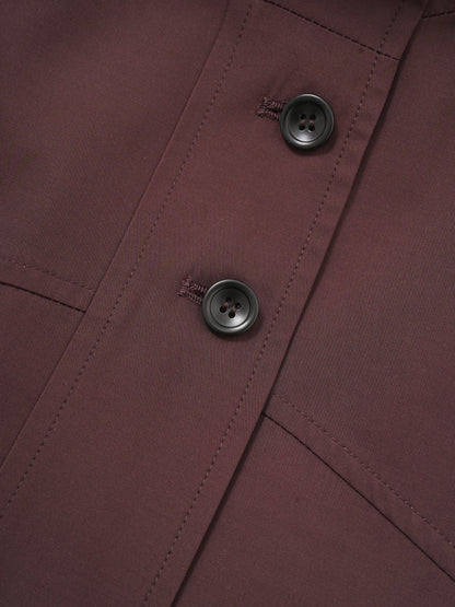 Trench coat con colletto alto