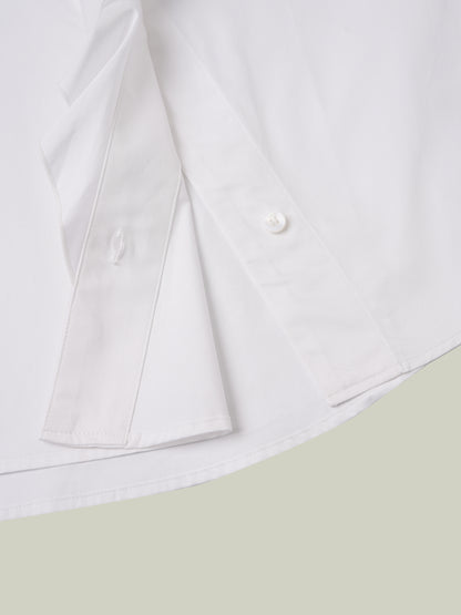 Camicia Rosa Bianca in cotone con scollo a V