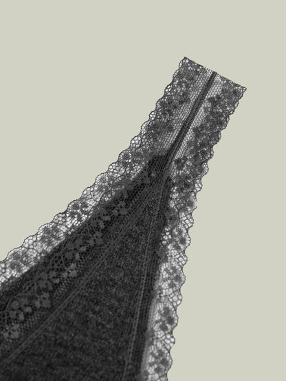  Merino wool lace-trim tank top