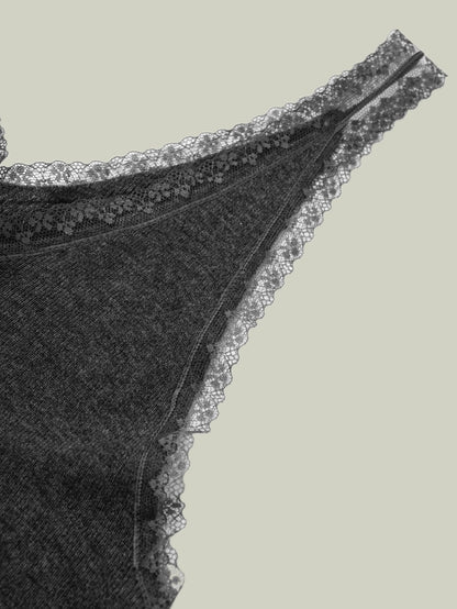  Merino wool lace-trim tank top