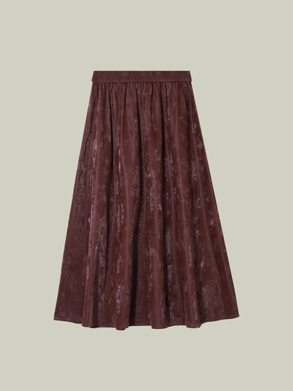 
Windproof & water-resistant skirt with light-shadow texture