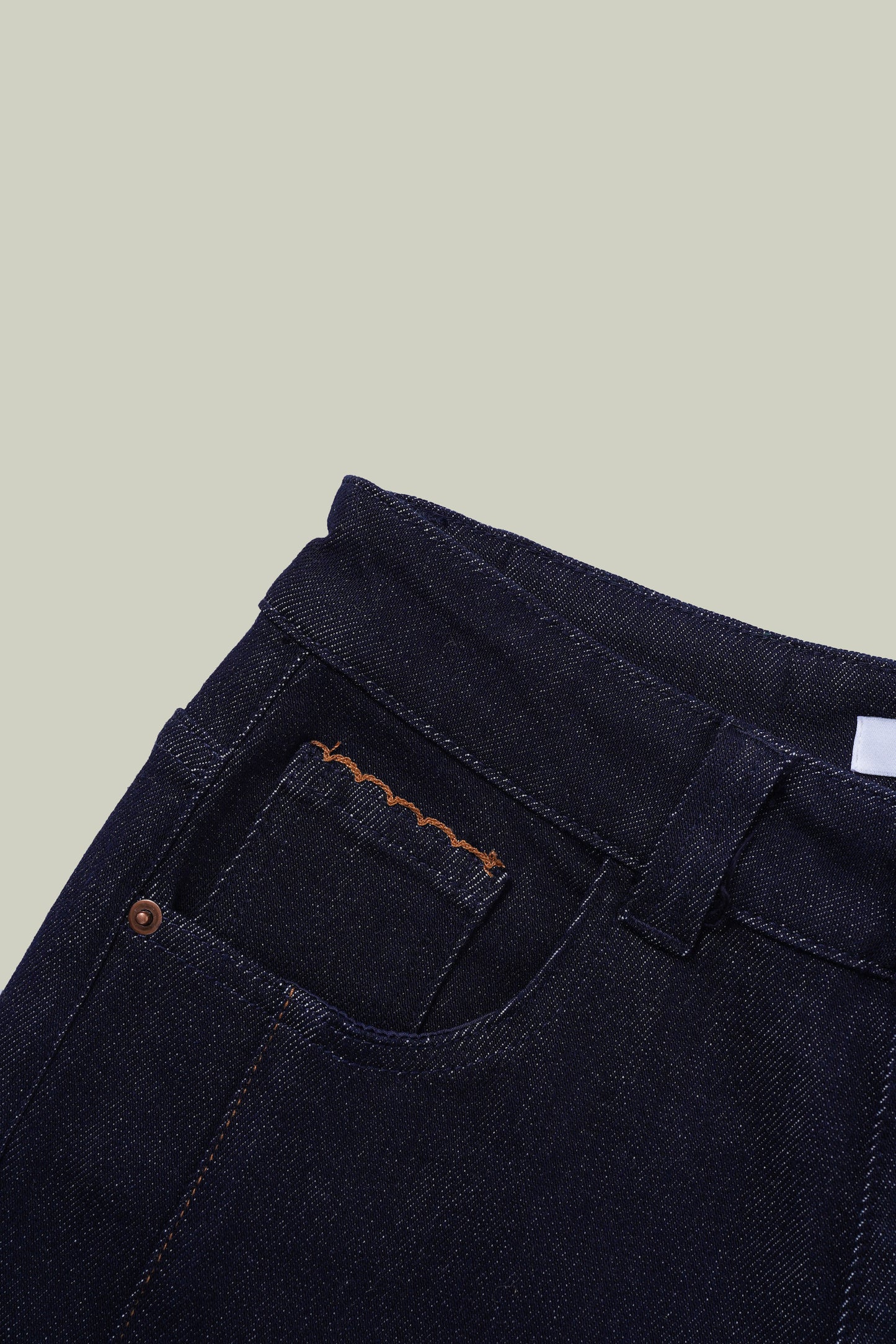 High-waisted embroidered cuffed jeans