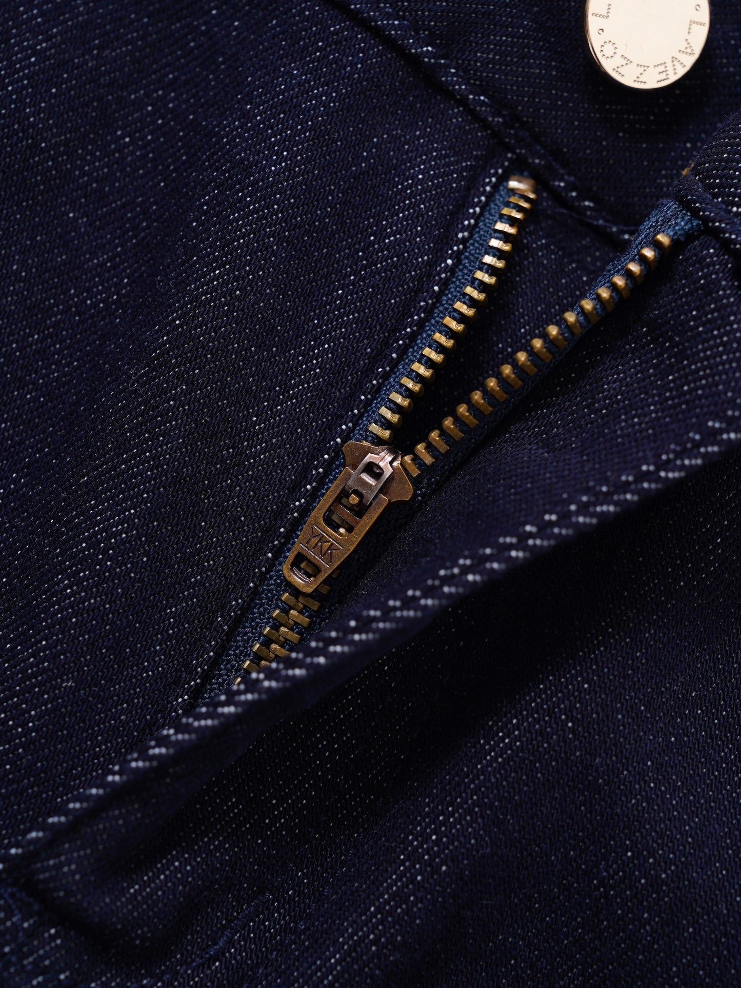High-waisted embroidered cuffed jeans